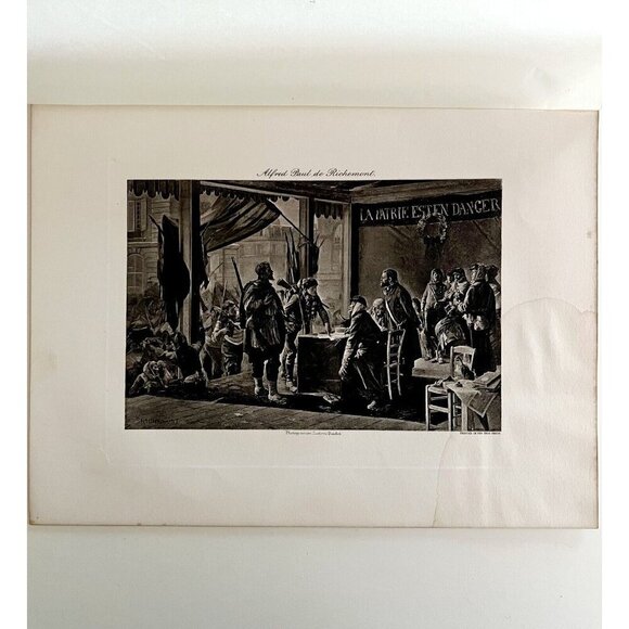 Franco Prussian War Enrollment Of Volunteers Photogravure Victorian 1894 DWS4 - Picture 2 of 3